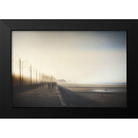 That Singular Moment When Today Turns Into Yesterday Black Modern Wood Framed Art Print by Flour, Bruno
