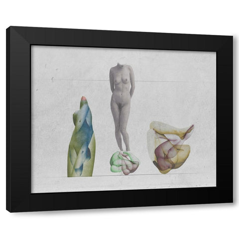 Seeds Black Modern Wood Framed Art Print with Double Matting by Hattori, Fuyuki