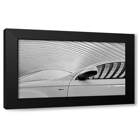 On The White Side Black Modern Wood Framed Art Print by Joosten, Lus