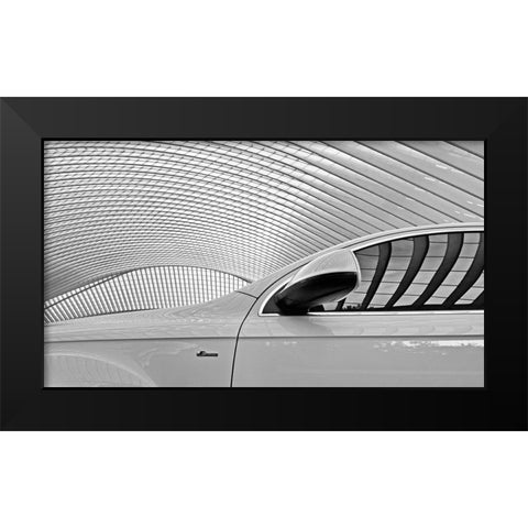 On The White Side Black Modern Wood Framed Art Print by Joosten, Lus