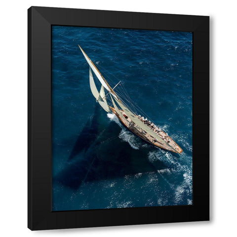 Team In Race Black Modern Wood Framed Art Print with Double Matting by Pelissier, Marc