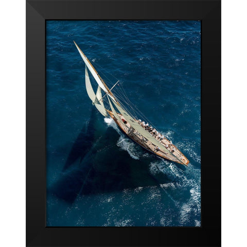 Team In Race Black Modern Wood Framed Art Print by Pelissier, Marc