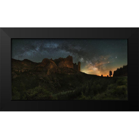 Los Mallos Black Modern Wood Framed Art Print by Martin Castan, David