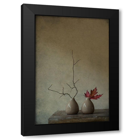 Strange Companions Black Modern Wood Framed Art Print by Bunkova, Galina