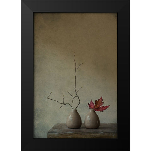 Strange Companions Black Modern Wood Framed Art Print by Bunkova, Galina