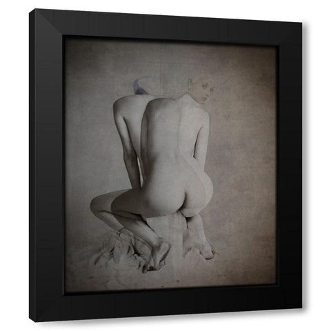 Nu Dans La Chambre Black Modern Wood Framed Art Print with Double Matting by Hattori, Fuyuki