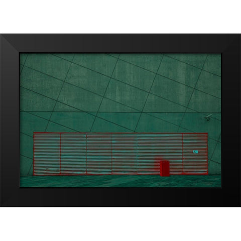 Color Play Black Modern Wood Framed Art Print by Schuster, Inge