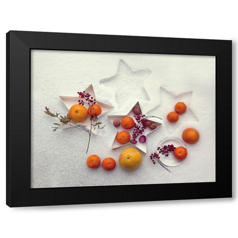 Snow Still Life Black Modern Wood Framed Art Print by Lazarov, Dimitar