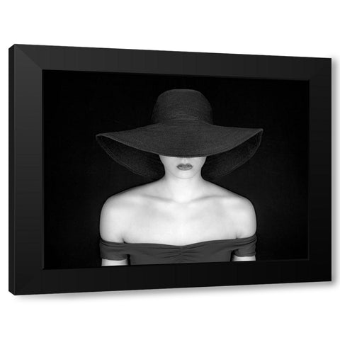 Chic Black Modern Wood Framed Art Print with Double Matting by Pentony MA, Pauline