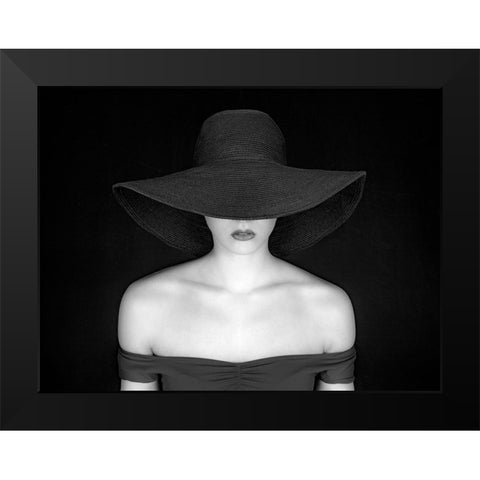 Chic Black Modern Wood Framed Art Print by Pentony MA, Pauline