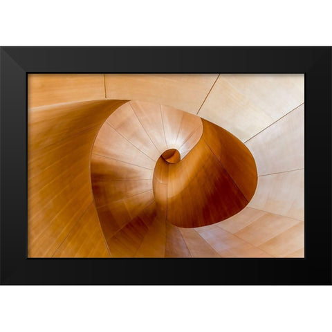 Goes Around Comes Around Black Modern Wood Framed Art Print by Abdualhameid, Fahad