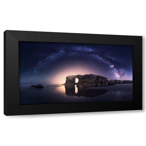 Arcos Naturales Black Modern Wood Framed Art Print by F. Turienzo, Carlos