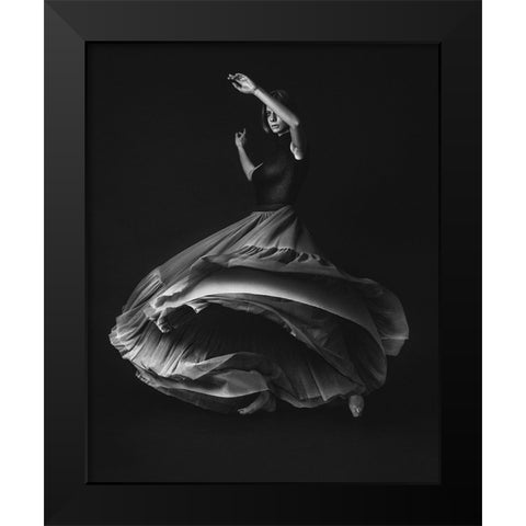 The Poetry Of Grey Black Modern Wood Framed Art Print by Tautzenberger, Bettina