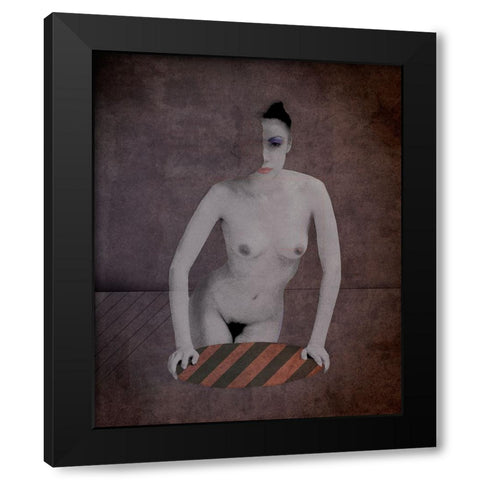 Just A Come-On From The Whores On Seventh Avenue Black Modern Wood Framed Art Print with Double Matting by Hattori, Fuyuki