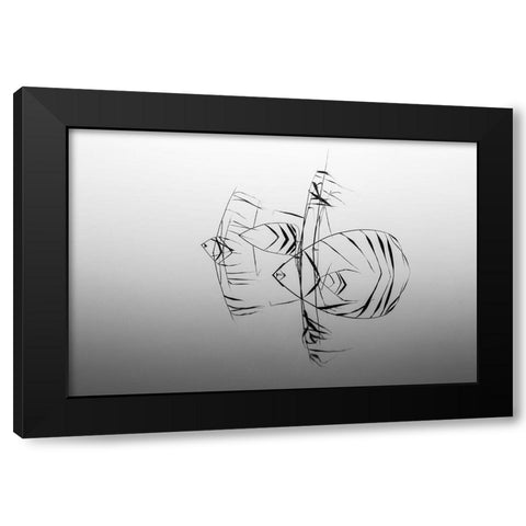 Qangelfishesq Black Modern Wood Framed Art Print by Wester, Siv