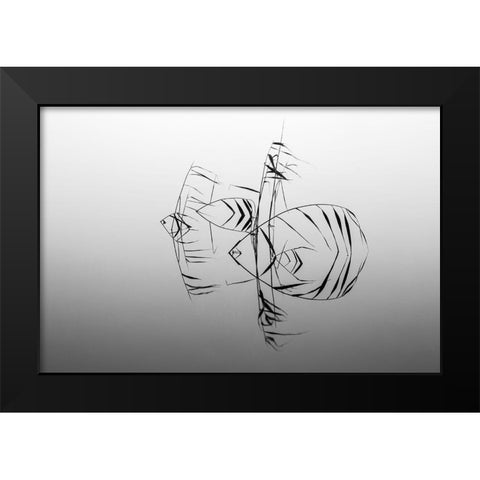 Qangelfishesq Black Modern Wood Framed Art Print by Wester, Siv