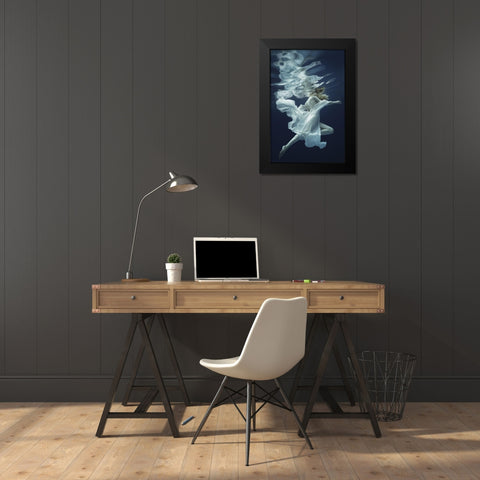 Water And Air Black Modern Wood Framed Art Print by Laudin, Dmitry