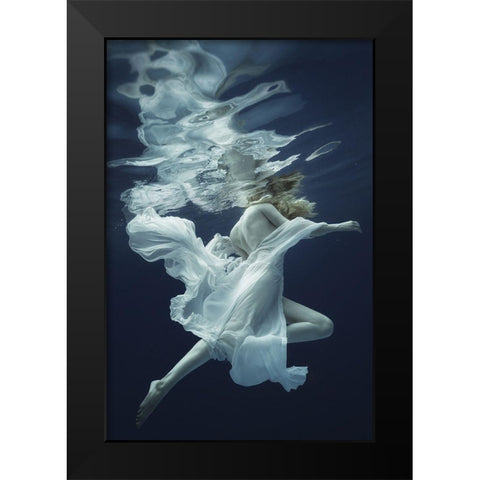 Water And Air Black Modern Wood Framed Art Print by Laudin, Dmitry