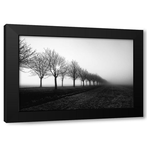 Losing Sight Black Modern Wood Framed Art Print by Staelens, Christophe