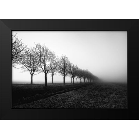 Losing Sight Black Modern Wood Framed Art Print by Staelens, Christophe