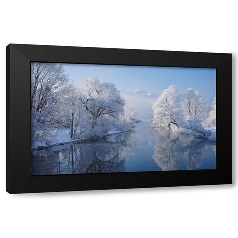 Coldest Morning Black Modern Wood Framed Art Print by Maier, Norbert
