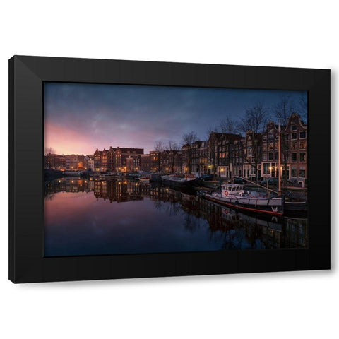 New Amsterdam 1 Black Modern Wood Framed Art Print by Pablo De, Juan