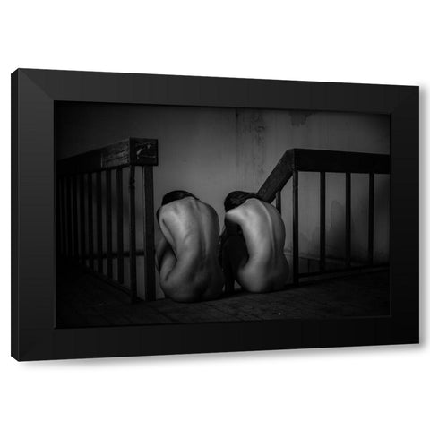 Untitled Black Modern Wood Framed Art Print with Double Matting by Chai Telan, Thanakorn