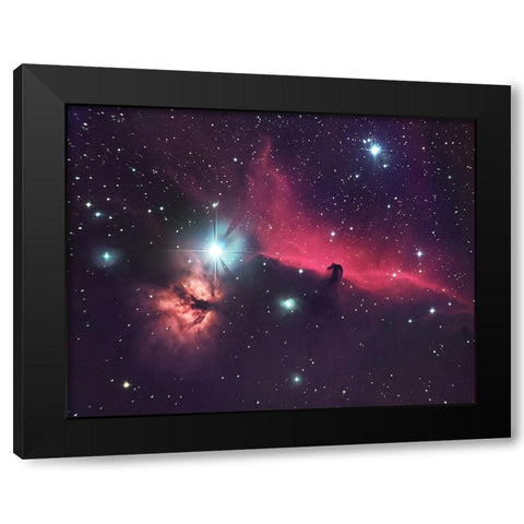 The Horse In The Sky Black Modern Wood Framed Art Print by Auf Dem, Andrea