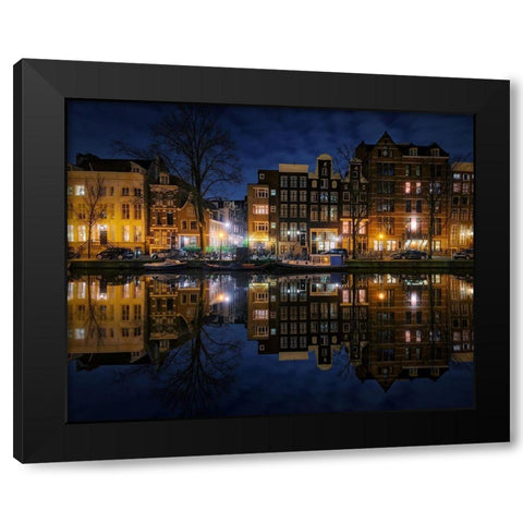New Amsterdam 3 Black Modern Wood Framed Art Print with Double Matting by Pablo De, Juan