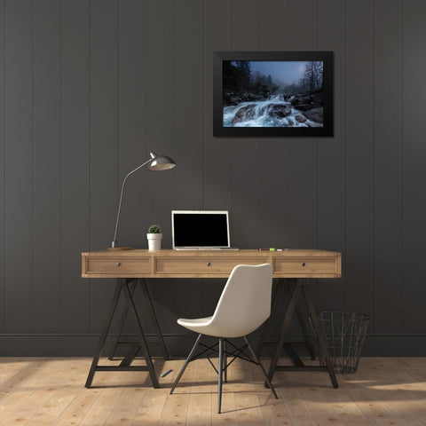 Waterland Black Modern Wood Framed Art Print by Bruzzone, Alfredo