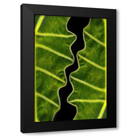 Balance Black Modern Wood Framed Art Print with Double Matting by Memensaputra