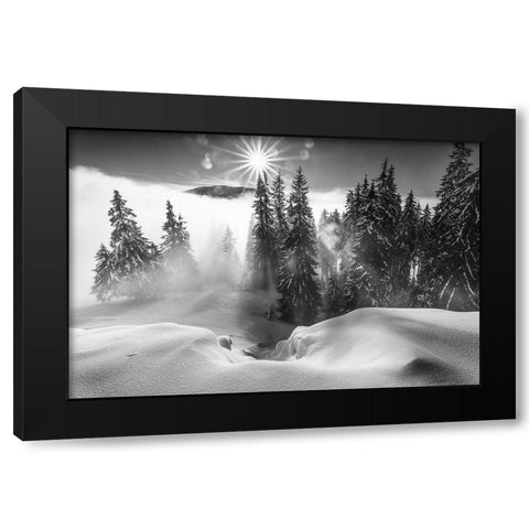 A Winter Tale ! Black Modern Wood Framed Art Print with Double Matting by Onisor, Sorin