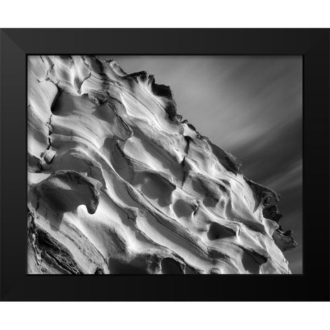 Cliff Black Modern Wood Framed Art Print by Sousa Dias, Nana