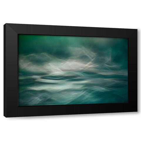 Northern Winter Lights Black Modern Wood Framed Art Print with Double Matting by Marthinussen, Willy