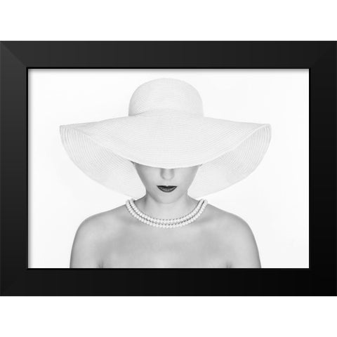 Pure White Black Modern Wood Framed Art Print by Pentony Ma, Pauline