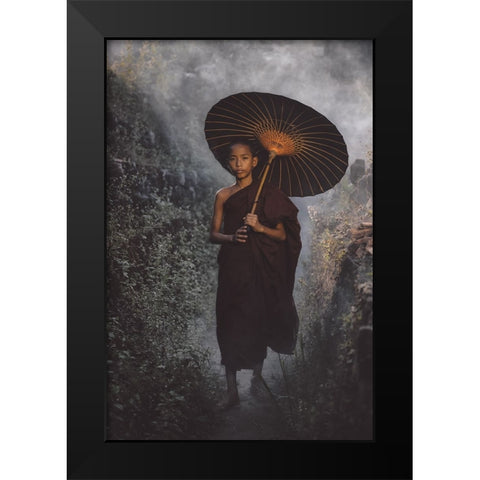 No.11 Black Modern Wood Framed Art Print by M, Adirek