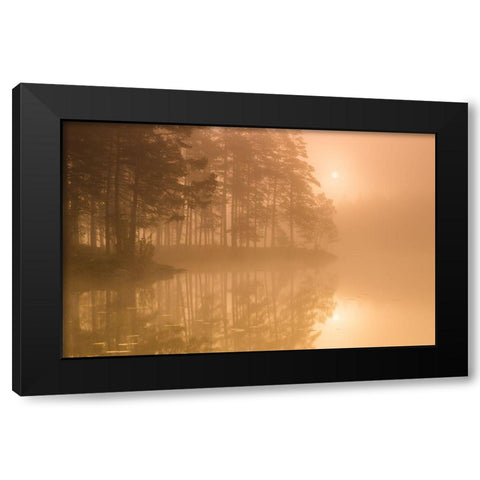 Sun A Mist Black Modern Wood Framed Art Print by Christensen, Andreas