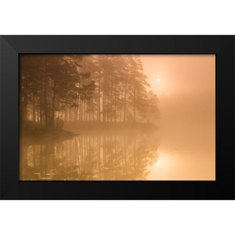 Sun A Mist Black Modern Wood Framed Art Print by Christensen, Andreas