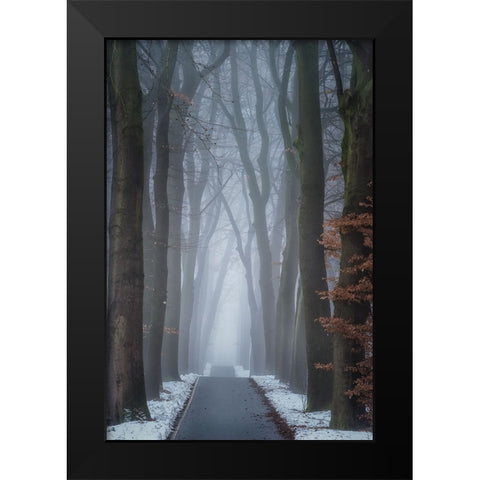 Up And Down Black Modern Wood Framed Art Print by Borggreve, Ellen