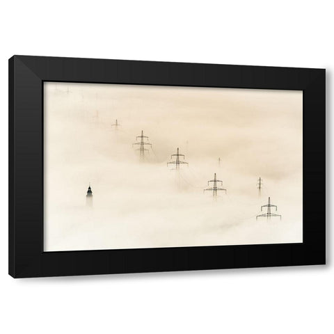 Untitled Black Modern Wood Framed Art Print by Kos, Rafael
