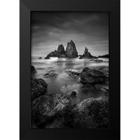 When Water Is Still Black Modern Wood Framed Art Print by Zhang, Joshua