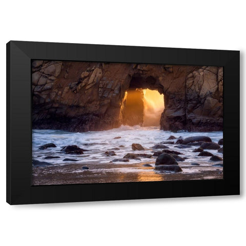 Fire In The Hole Black Modern Wood Framed Art Print with Double Matting by Gastager, Daniel