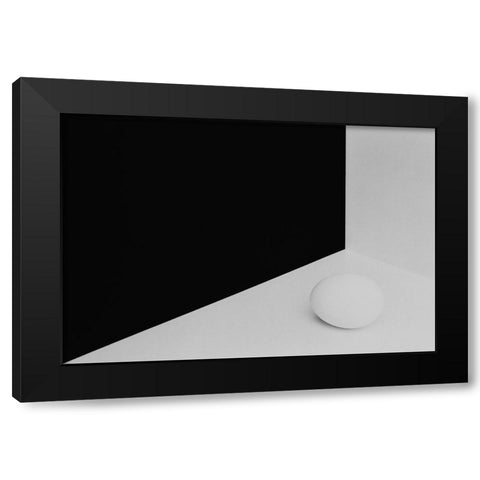 Still Life With Egg 3 Black Modern Wood Framed Art Print with Double Matting by Hrabinsky, Peter