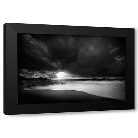 Storm Lights Black Modern Wood Framed Art Print with Double Matting by Pascual Buye, Santiago