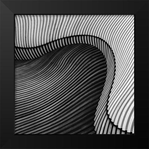 The Wood Project Ii - Sea Shore Black Modern Wood Framed Art Print by Vangindertael, Luc