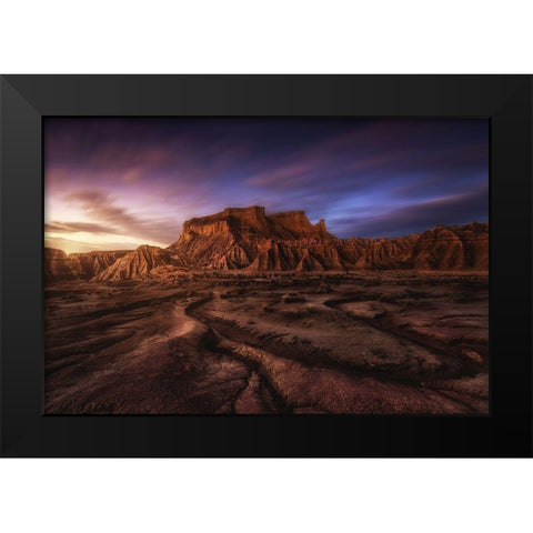 Red Land Black Modern Wood Framed Art Print by Martin Castan, David