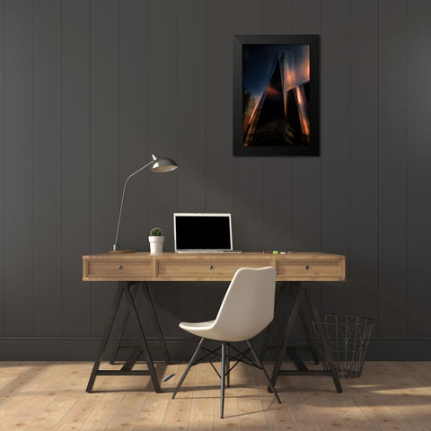 Grattacieli 4 Black Modern Wood Framed Art Print by Della Latta, Massimo