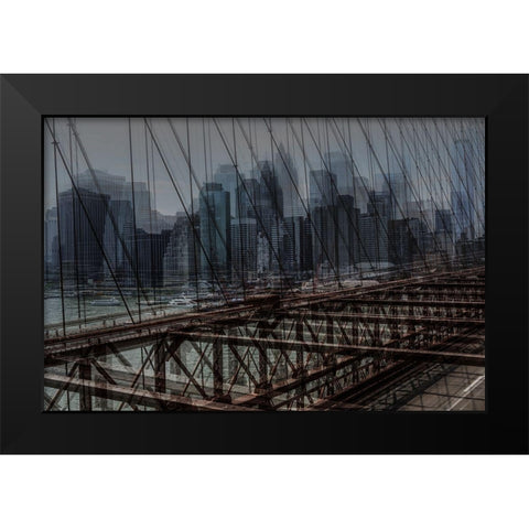Nyc 6 Black Modern Wood Framed Art Print by Della Latta, Massimo