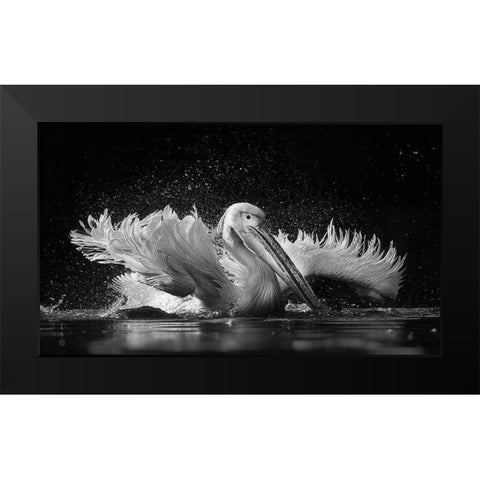 Refreshing Black Modern Wood Framed Art Print by Tjandra, C.S.