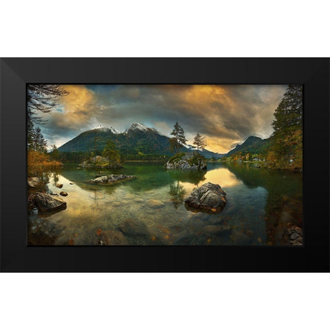 Hintersee.... Black Modern Wood Framed Art Print by Browko, Krzysztof